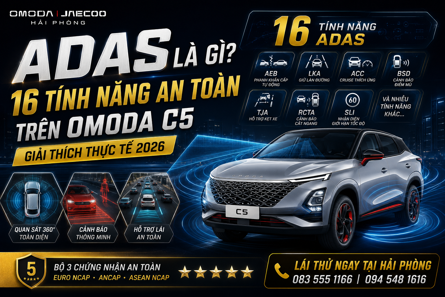 ADAS Là Gì? 16 Tính Năng An Toàn Trên Omoda C5