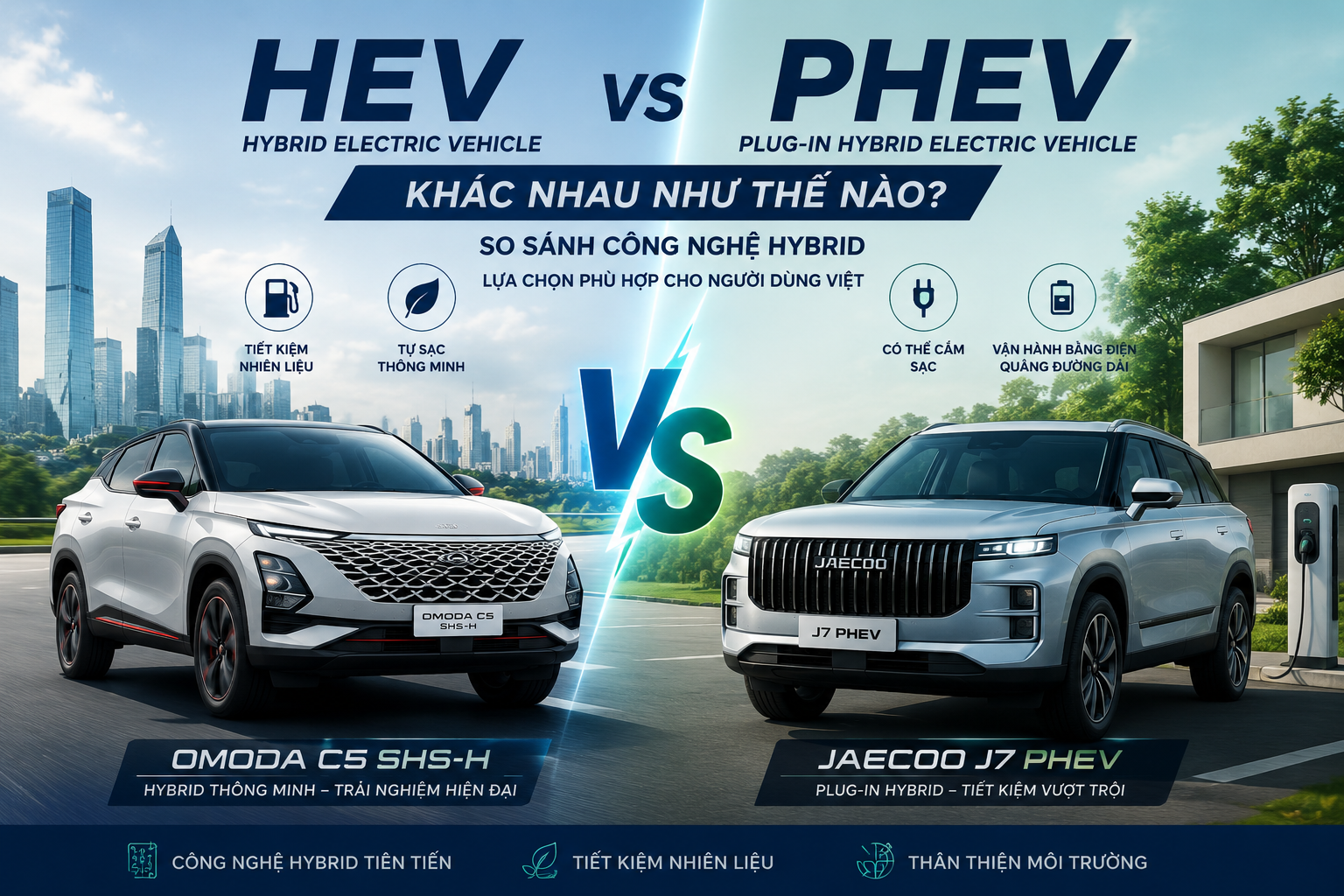 HEV VÀ PHEV KHÁC NHAU NHƯ THẾ NÀO? ĐÂU LÀ LỰA CHỌN PHÙ HỢP CHO NGƯỜI DÙNG VIỆT?